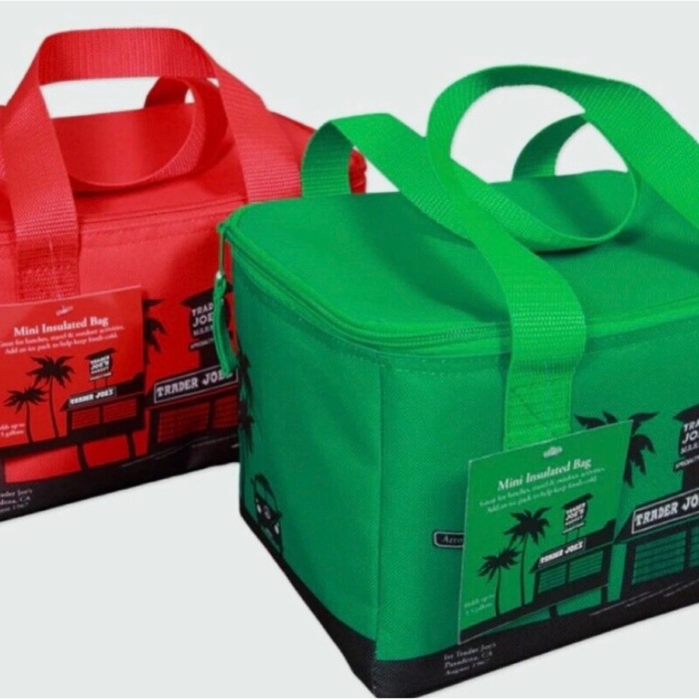 Trader Joe’s lunch box (25 each) 3 left , 2 green, 1 red.